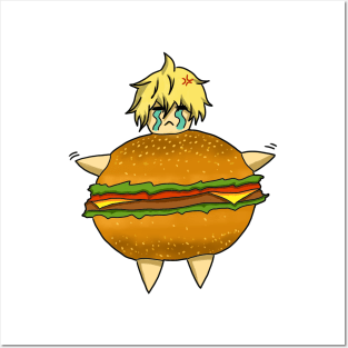 Chibi hamburger Posters and Art